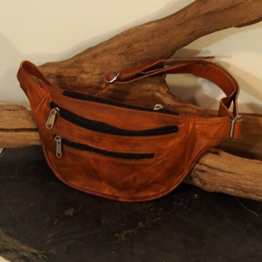 Skin Project Ceintures En Cuir | Ceinture - Sac Banane En Cuir Naturel - Vintage