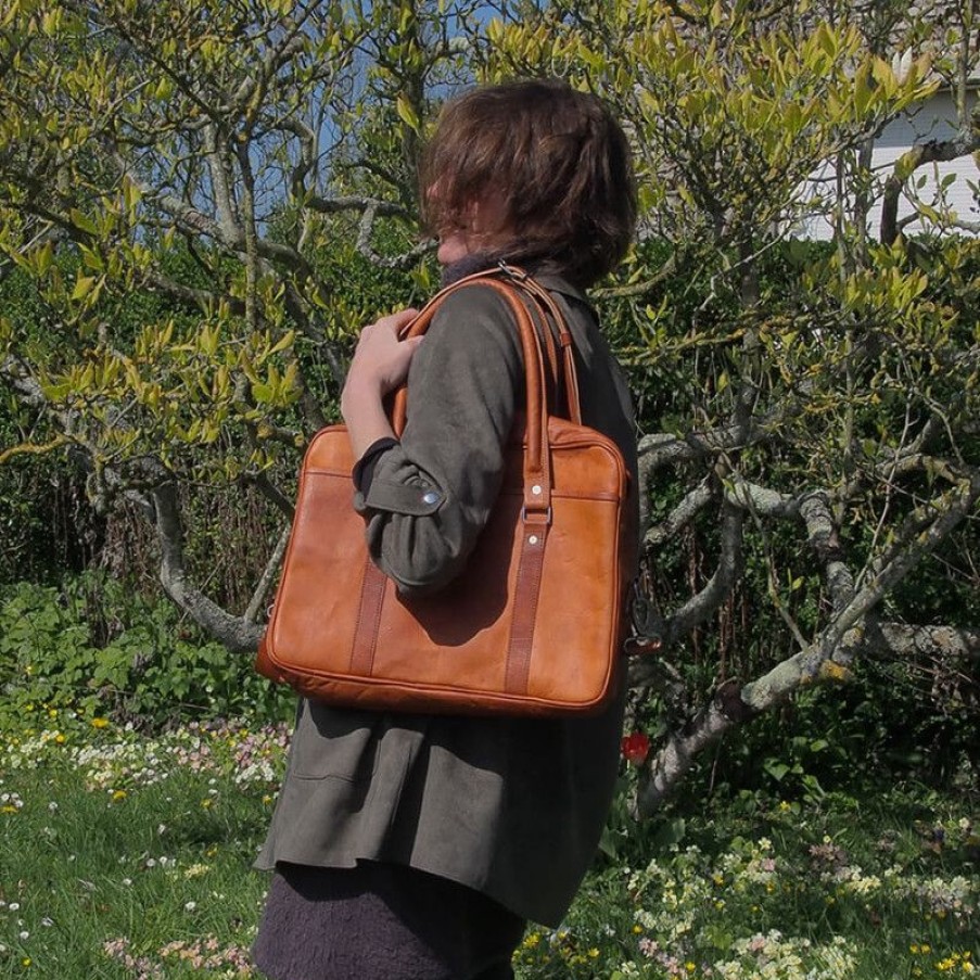 Skin Project Cartables En Cuir | Sac De Travail En Cuir Naturel - Working Bag