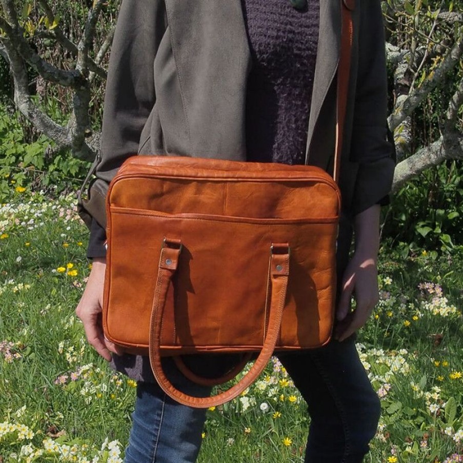 Skin Project Cartables En Cuir | Sac De Travail En Cuir Naturel - Working Bag