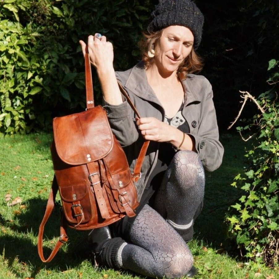 Skin Project Sacs A Dos En Cuir | Sac A Dos En Cuir Vintage - Baroudeur - M