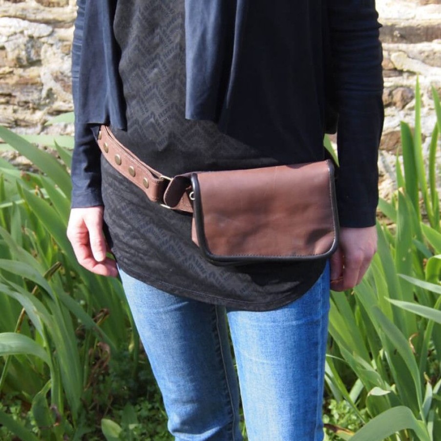 Skin Project Ceintures En Cuir | Ceinture En Cuir A Poches - Sac De Hanche